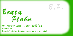 beata plohn business card